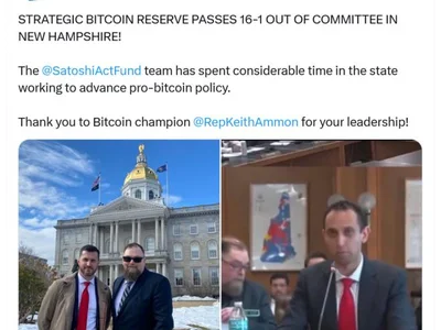  New Hampshire Bitcoin bill passes through House committee in a landslide  - Crypto, solana, one, bitcoin, new, donald trump, house, xrp, Cointelegraph, cardano