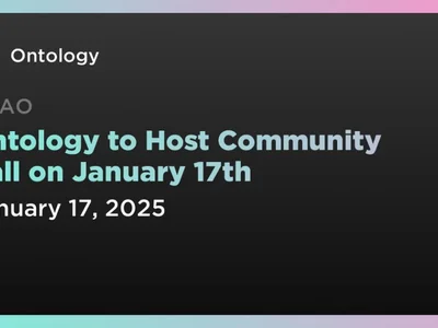 Ontology to Host Community Call on January 17th - token, Crypto, Coindar, ontology, ont