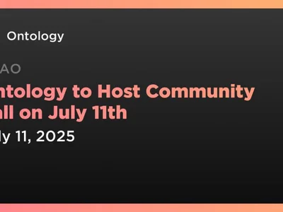 Ontology to Host Community Call on July 11th - Coindar, ont, ontology, token, web3, Crypto