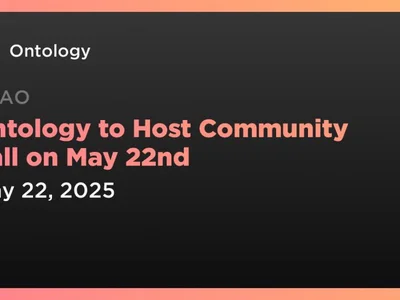 Ontology to Host Community Call on May 22nd - ont, Crypto, Coindar, token, ontology