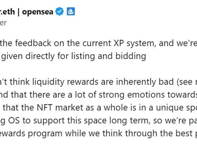 OpenSea pauses airdrop reward system after user backlash - xp, Crypto, Cointelegraph, nft, zero, blur