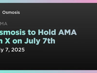 Osmosis to Hold AMA on X on July 7th - one, amm, osmosis, osmo, Coindar, Crypto, ama