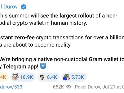 Pavel Durov says Telegram to roll out native Gram crypto wallet