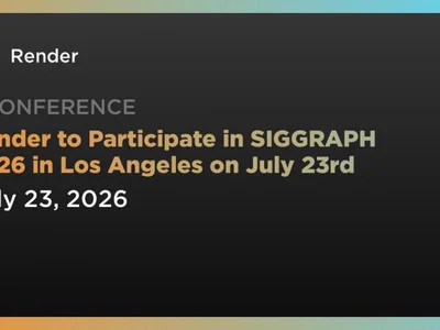 Render to Participate in SIGGRAPH 2026 in Los Angeles on July 23rd