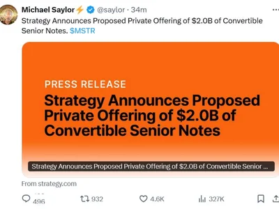 Saylor’s Strategy proposes $2B convertible note offering to buy more Bitcoin - Cointelegraph, bitcoin, mstr, buy, Crypto, net, notes