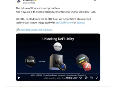 sBUIDL, BlackRock’s tokenized treasury fund, explained - euler, usdc, one, eth, Crypto, fund, Cointelegraph, ethereum, avalanche, defi