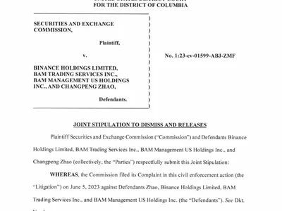 SEC dismisses lawsuit against Binance - changpeng zhao, Cointelegraph, sec, Crypto, april