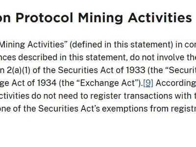 SEC says proof-of-work mining does not constitute securities dealing - Cointelegraph, litecoin, crypto, sec, bitcoin, Crypto, pow, donald trump, monero, dogecoin, america