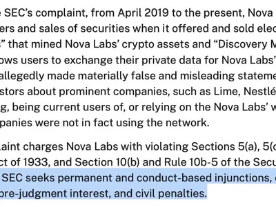 SEC sues Nova Labs over alleged unregistered crypto securities offerings - gensler, trump, sec, xrp, crypto, Cointelegraph, Crypto, labs, lime