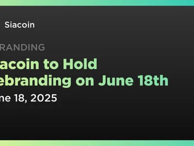 Siacoin to Hold Rebranding on June 18th - ten, sc, reddit, ama, siacoin, Coindar, Crypto, one