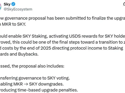 Sky pitches ousting Maker token, enabling staking, to complete upgrade - Cointelegraph, mkr, usds, maker, one, dao, token, Crypto, sky