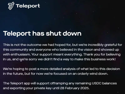 Solana ridesharing app Teleport shuts down, cites lack of market readiness - Cointelegraph, Crypto, usdc, solana