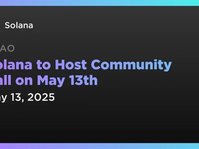 Solana to Host Community Call on May 13th - Coindar, solana, Crypto, second