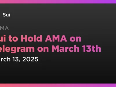 Sui to Hold AMA on Telegram on March 13th - tokocrypto, sui, Coindar, Crypto, ama