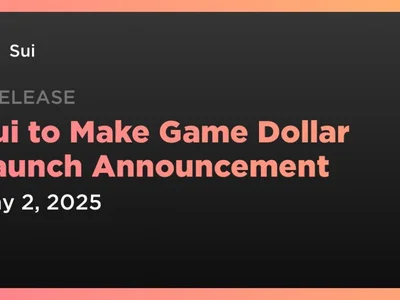 Sui to Make Game Dollar Launch Announcement - game, Coindar, sui, Crypto
