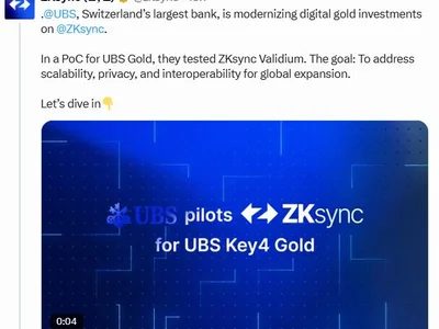 Swiss bank UBS tests blockchain for digital gold investments on ZKsync - Cointelegraph, zero, gold, l2, gai, ethereum, zksync, Crypto