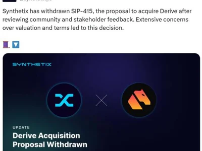 Synthetix scuttles $27M Derive deal after community concerns - snx, lyra, ethereum, Crypto, deal, ben, million, Cointelegraph