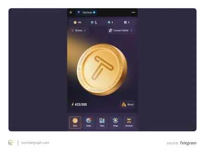 TapSwap on Telegram: Is it legit or a scam? - 2024, ton, second, game, one, xp, Cointelegraph, tap, Crypto, earn