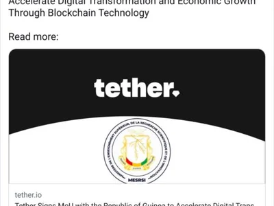  Tether signs agreement with Guinea to explore blockchain tech  - tether, Cointelegraph, Crypto, crypto