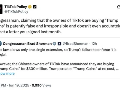 TikTok denies TRUMP memecoin buys in reply to congressman’s accusations - one, trump, donald trump, bitcoin, crypto, memecoin, Cointelegraph, Crypto, may