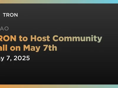 TRON to Host Community Call on May 7th - tron, ethereum, three, Crypto, layer, Coindar, one