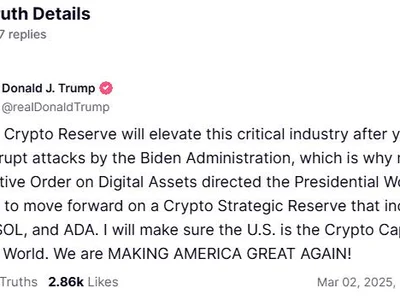 Trump Confirms Work on Strategic Crypto Reserve: XRP, ADA, SOL Included - trump, ada, CryptoPotato, three, sol, crypto, Crypto, one, donald trump, solana, bitcoin, cardano, xrp, btc