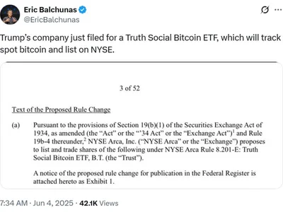 Trump-linked asset manager files Truth Social Bitcoin ETF with SEC - donald trump, crypto, etf, april, nft, bitcoin, Crypto, media, truth, ibit, Cointelegraph, sec, trump