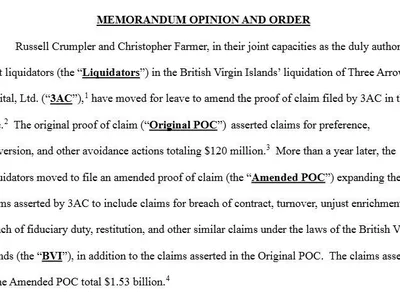 US court gives Three Arrows nod to increase its FTX claim to $1.53B - terra, changpeng zhao, waves, Cointelegraph, crypto, three, ftx, Crypto, one