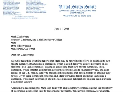 US senators question Meta’s stablecoin plans amid GENIUS Act debate - senate, Crypto, tether, usdc, Cointelegraph, stablecoin, donald trump, meta