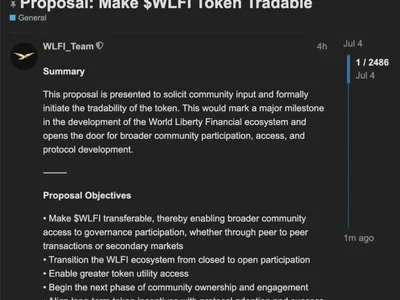 World Liberty Financial publishes proposal to make token transferable - Crypto, nft, Cointelegraph, trump, family, donald trump, token