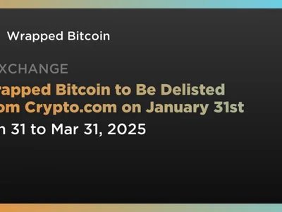 Wrapped Bitcoin to Be Delisted From Crypto.com on January 31st - wrapped bitcoin, ethereum, wbtc, Crypto, Coindar, bitcoin