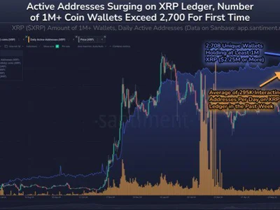 XRP Addresses Holding 1M Coins Reach 12-Year High As Experts Predict Move Above $4 - ledger, Crypto, NewsBTC, ousg, usdc, marks, circle, xrp