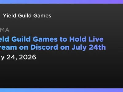 Yield Guild Games to Hold Live Stream on Discord on July 24th