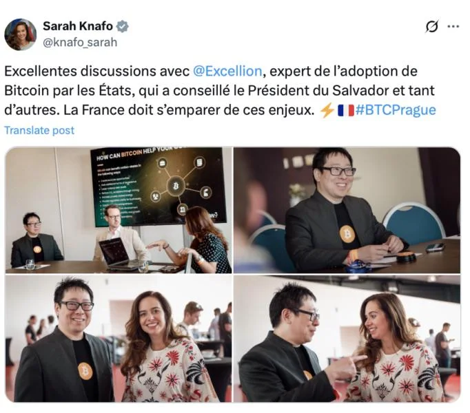 Samson Mow wants Bitcoin in ‘all of Europe,’ receives invite to France