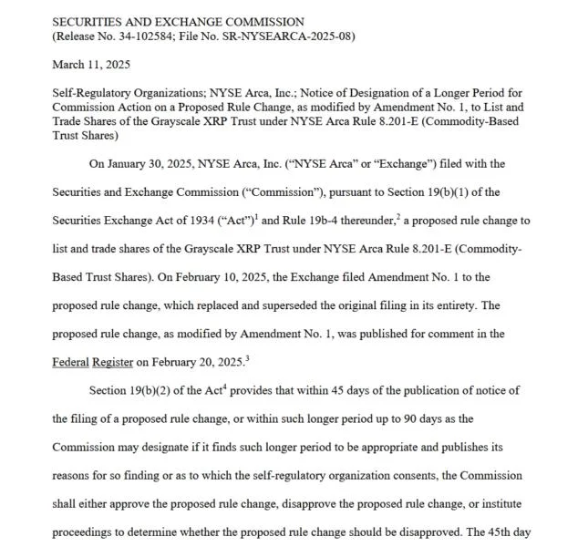 SEC Delays Grayscale’s XRP ETF Decision as Franklin Templeton Joins the Race