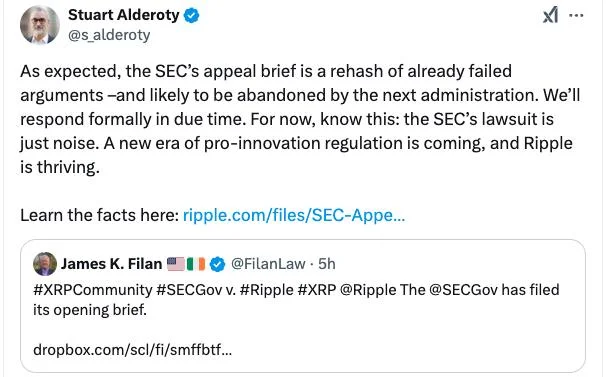  SEC files opening brief in its appeal against Ripple over XRP 