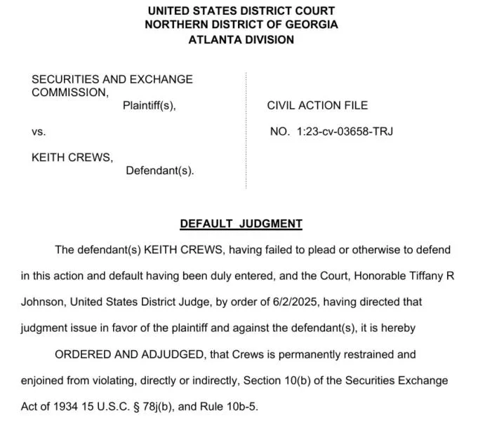 SEC wins $1.1M as alleged crypto conman a no-show in court