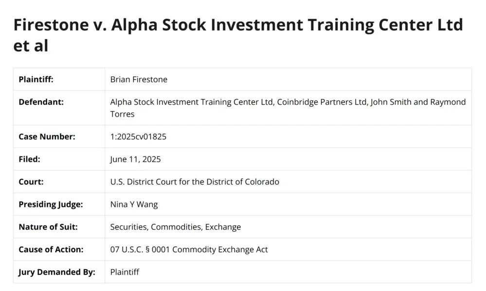 Signal trading ‘school’ and fake exchange rob investor of $860K: Lawsuit