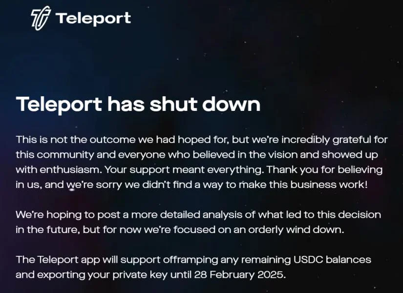 Solana ridesharing app Teleport shuts down, cites lack of market readiness