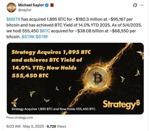 Strategy, Semler bag 2K Bitcoin as price edged toward $100K last week