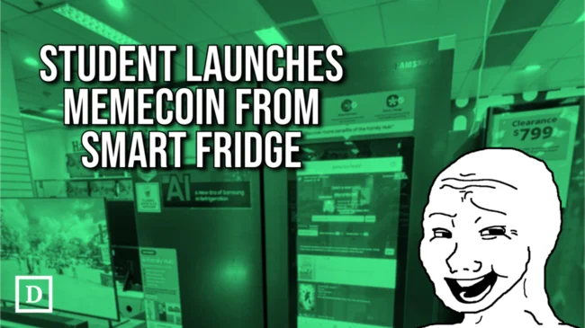 Student Launches Solana Memecoin from Samsung Fridge in Mall