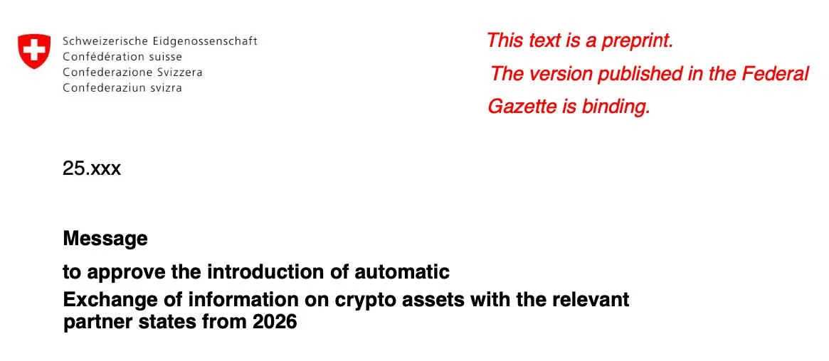 Switzerland greenlights sharing crypto tax info with 74 nations