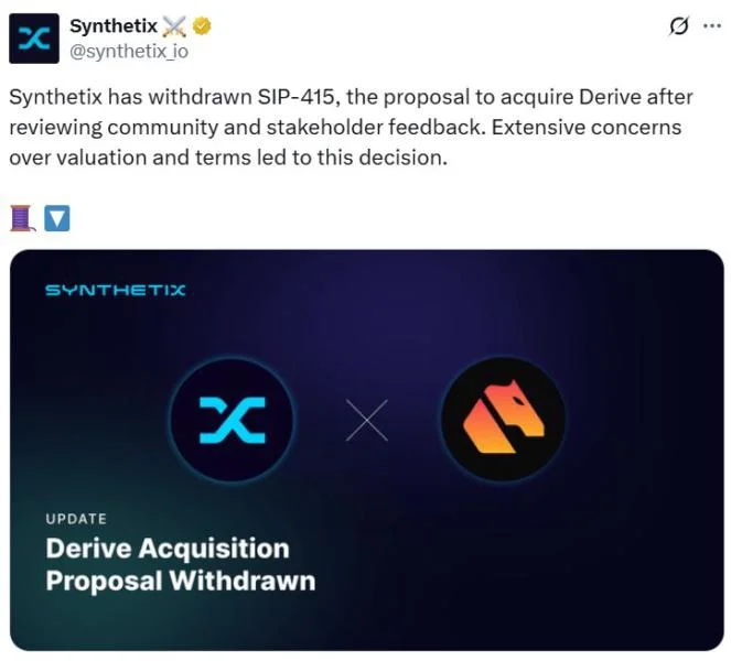 Synthetix scuttles $27M Derive deal after community concerns