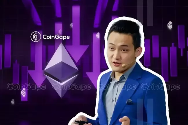 Tron Founder Justin Sun Scoops Additional 14,884 Ethereum (ETH) Amid Market Recovery