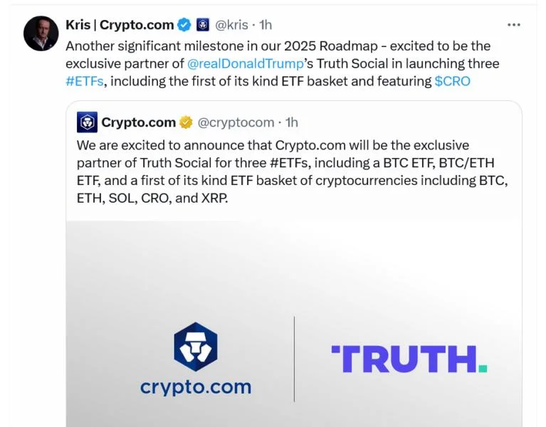 Trump Media looks to partner with crypto.com to launch ETFs