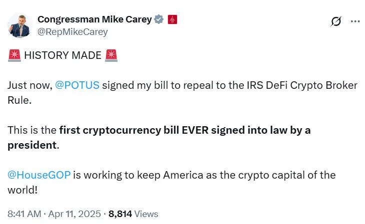 Trump signs resolution killing IRS DeFi broker rule