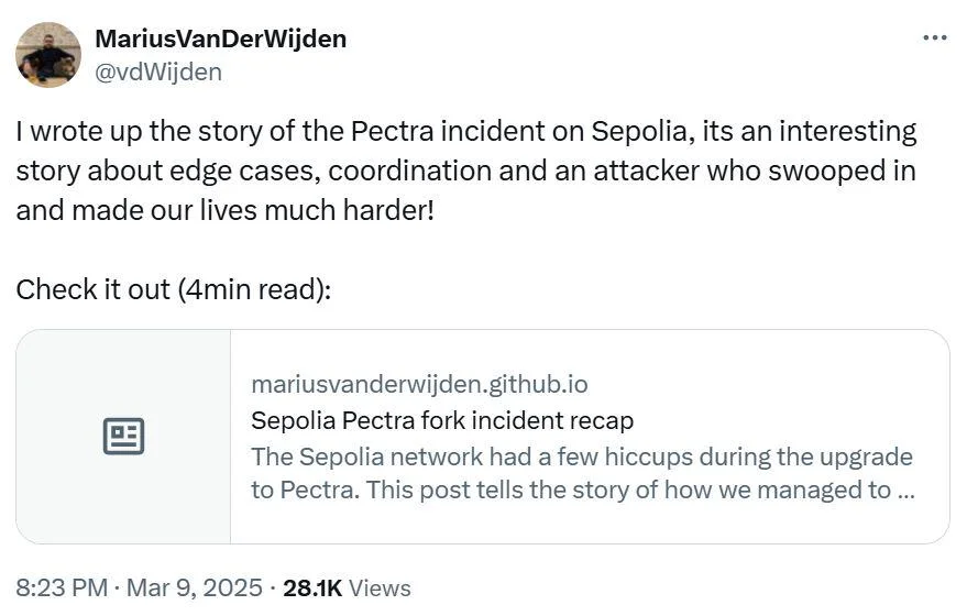  Unknown attacker causes headaches during Pectra upgrade on Sepolia 