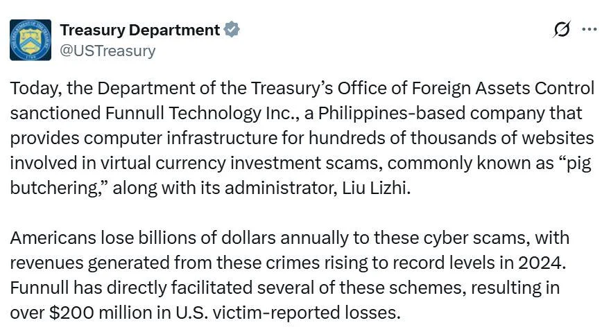 US sanctions Philippines tech firm accused of aiding crypto scams