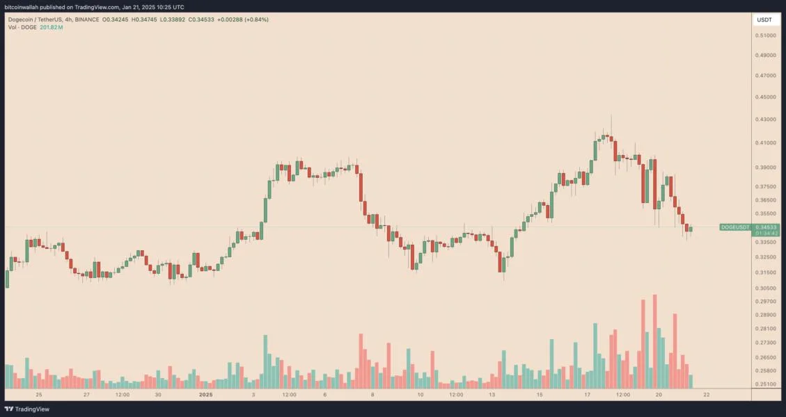 Why is Dogecoin price down today?