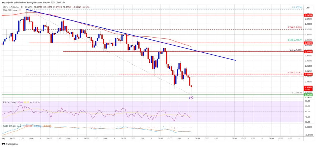XRP Price Dips Further: Key Support Levels In Jeopardy
